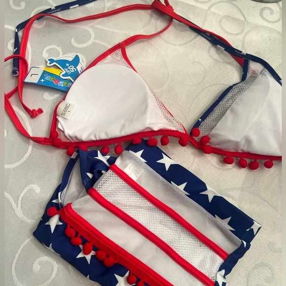 🍎Sexy Retro American Flag 2 pc Swimwear NWT - Picture 7 of 7